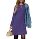 thumbnail image 3 of UVN Vestidos para Mujer Otoño Invierno Manga Larga Cuello Redondo Casual Jersey Sudadera Vestido con Abertura Lateral, 3 of 8