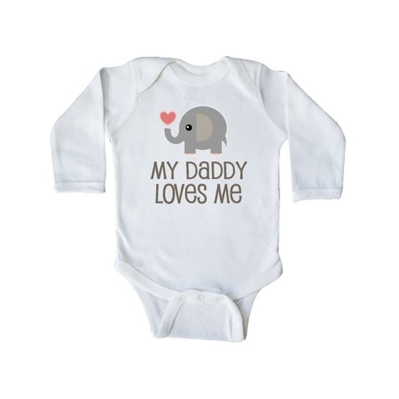 

Inktastic My Daddy Loves Me Outfit Gift Baby Boy or Baby Girl Long Sleeve Bodysuit
