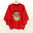 thumbnail image 6 of Craaazy Christmas Sweatshirts for Women Loose Long Sleeve Graphic Santa Claus Print Xmas Shirts Gifts, 6 of 8