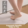 thumbnail image 4 of PABUBE Kitchen Rug and Mat Kitchen Mat Anti Fatigue, Non Slips Kitchen Floor Mat, Kitchen Rug or Mat Washable, 17"x 59", Wheat, 4 of 10
