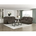 thumbnail image 4 of Lexicon Hazen Microfiber 2pc Set Sofa+ Loveseat in Dark brown, 4 of 14