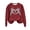 2-Wine, variant on LYEAA Halloween Womens Sweatshirts Long Sleeve Crew Neck Regular Ribbed Cuff Casual Wear Skull Holiday Clothes Pink 2XL