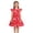 1-Red371, variant on Toddler Girl Heart Print Twirl Dress Flutter Sleeve Two-Tone A-Line Dresses Breathable Summer Kids Dress,Red