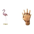 thumbnail image 1 of Estatua de flamenco de resina, escultura de mano, figura de pájaro, arte ornamental para jardín o patio, decoración para exteriores, amantes entrelaza, 1 of 8