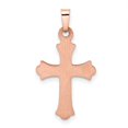 thumbnail image 4 of Finest Gold 14K Two-Tone Rose & White Gold Polished Fleur De Lis Inri Hollow Crucifix Pendant, 4 of 4