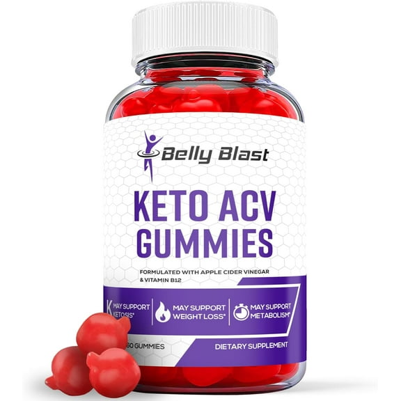 (1 Pack) Belly Blast Keto ACV Gummies - Apple Cider Vinegar Supplement for Weight Loss - Energy & Focus Boosting Dietary Supplements for Weight Management & Metabolism - Fat Burn - 60 Gummies