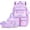Dreamy Purple, variant on Backpack 3-Piece Set with Lunch Bag & Pencil Case, Cute Water-Resistant Bookbag with Floating Sequin Bow Pocket & Fluffy Heart Pearl Keychain, Dreamy Purple