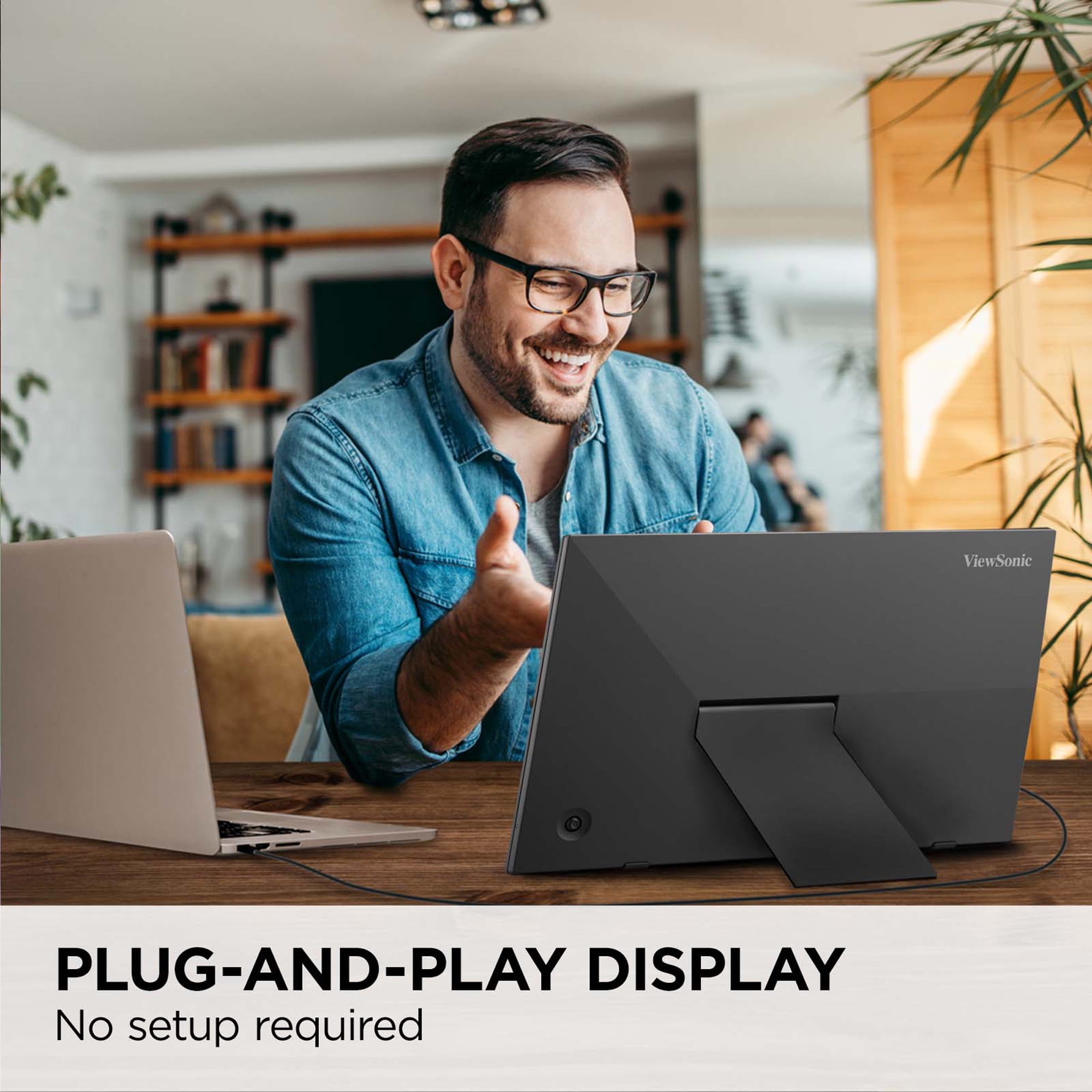 ViewSonic VA1653 16" FHD IPS Portable Monitor Built-in Stand