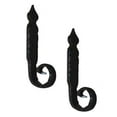 thumbnail image 1 of 88-203 Pair of Iron Rat Tail Post Mount Shutter Tiebacks, 1 of 1