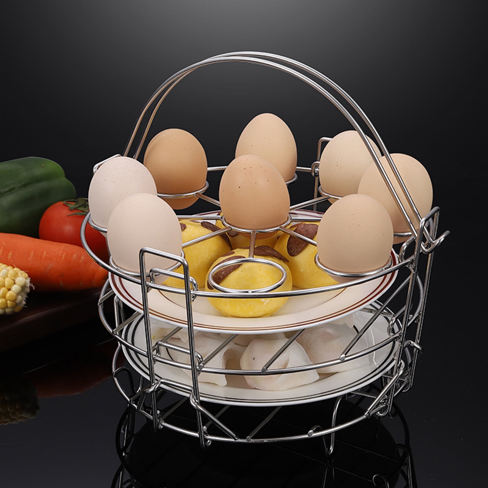 Jesscasday Round Steamer Rack Cooling Rack Stainless Steel Pot Trivets Wire Steamer Kettle Rack Holder for Cookware Pressure Cooker