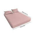 thumbnail image 3 of sruoe Fitted Sheet Set, Fitted Sheet Deep Pocket, Mattress Protector Bed Cover, Breathable Soft Non Slip for Care Bed Sheet, Bottom Sheet for Bed Bedspread, Pink, 3 of 6