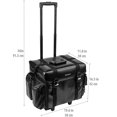 thumbnail image 4 of SHANY Makeup Artist Soft Rolling Trolley Cosmetic Case with Free Set of Mesh Bag Makeup Organizer - Travel Rolling Makeup Bag - Head Turner, 4 of 10