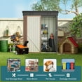 thumbnail image 5 of Lofka 5x3 Ft Metal Storage Shed with Lock, Heavy-Duty Galvanized Steel, All-Weather Outdoor Shed for Tools, Bike & Backyard Storage, Easy Assembly, 5 of 11