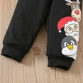 thumbnail image 4 of Kiijoy Toddler Boys Christmas Outfits Cartoon Pullover Sweatshirt Sweatpants Sweatsuit, 4 of 7