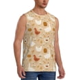 thumbnail image 2 of Xecao Autumn and Thanksgiving Print Men's Tank Top: Sleek Sleeveless Tee for Casual Sports and Beach Occasions-Small, 2 of 7