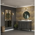 thumbnail image 2 of Haven Collection Two-Light Vintage Brass Opal Glass Luxe Industrial Bath Light, 2 of 12