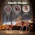 thumbnail image 4 of 2-Piece Lighted Reindeer Christmas Decoration Family Set, 47" Buck 24" Fawn, Outdoor Yard Christmas Decorations with 220 Lights, Indoor/Outdoor Festive Holiday Decoration (Brown), 4 of 7