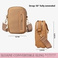 thumbnail image 5 of Kedzie Women's Neoprene Convertible Sling Bag with Adjustable Strap, Camel, 5 of 6