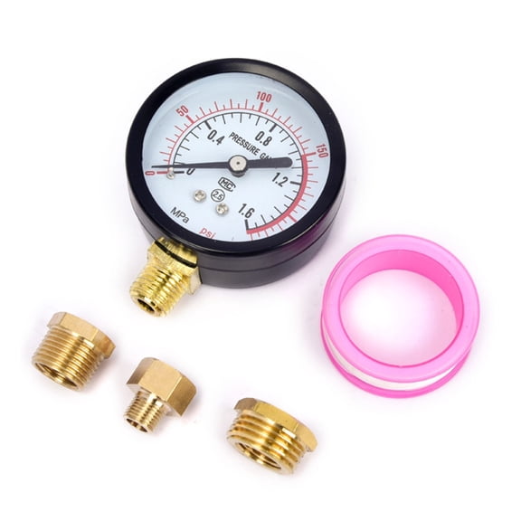 Completely Pressure Gauge Set With 3 Adaptors For Maintenance Professional