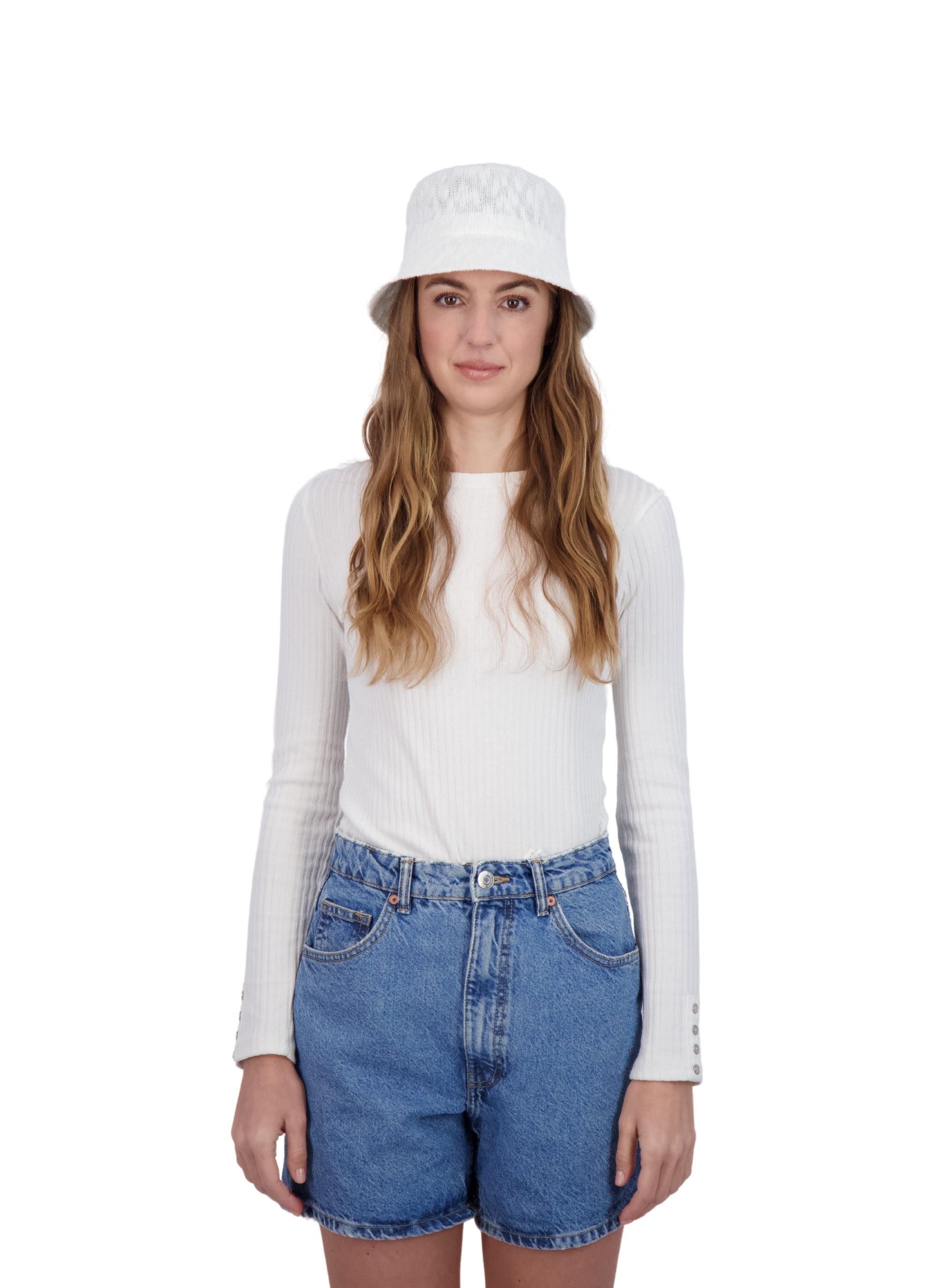 Banana Boat Slub Yarn Bucket Hat with Rope Trim, Ivory 