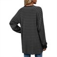 thumbnail image 3 of SHIBEVER Womens tunic Tops plus size pullover Long Sleeve Stripe Shirts Casual Oversized Blouse Tunic with Pocket, 3 of 4