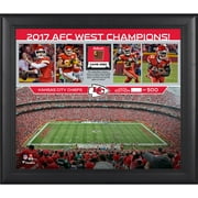 Kansas City Chiefs Framed 15" x 17" 2017 AFC West Champions Collage with a Piece of Game-Used Football - Limited Edition of 500 - Fanatics Authentic Certified