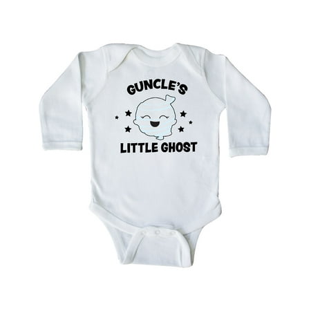 

Inktastic Cute Guncle s Little Ghost with Stars Gift Baby Girl Long Sleeve Bodysuit