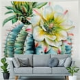 thumbnail image 4 of Orinice Cactus Flower Tapestry Wall Hanging Unique Style Graphic Tapestries Home Wall Decor Art for Living Room Bedroom Apartment Farmhouse Dorm 50x40inch, 4 of 6