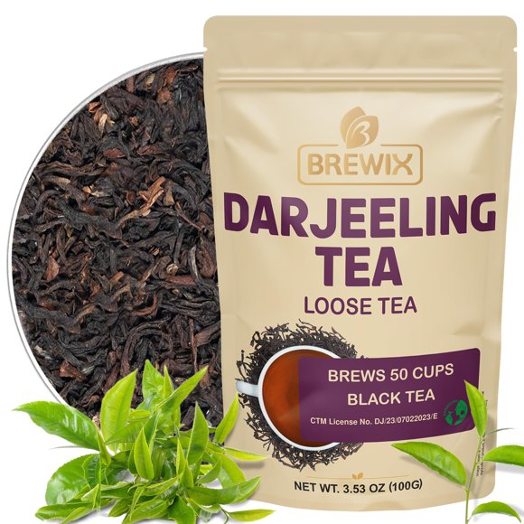 Té negro suelto Darjeeling BREWIX 100 g, 50 tazas