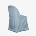 thumbnail image 2 of BalsaCircle 10 Dusty Blue Solid Polyester Folding Chair Covers Slipcovers Linens Wedding, 2 of 8