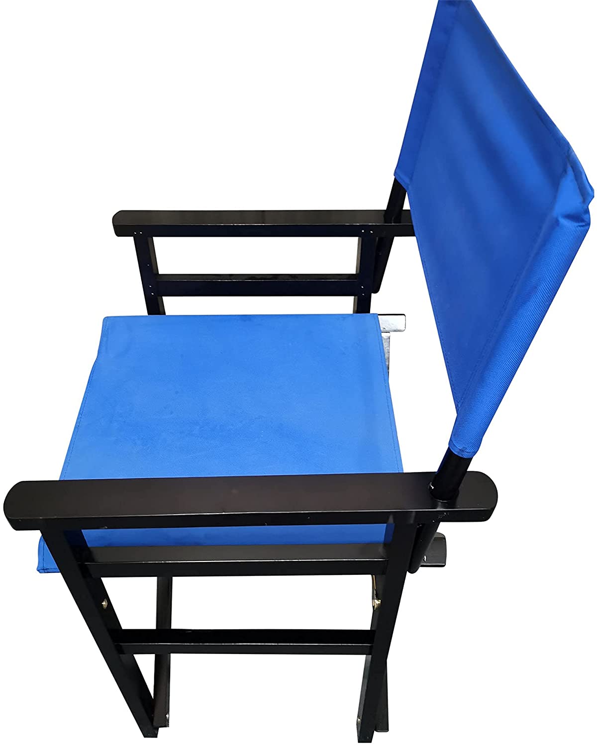 VIRUBI 2 pcs/Set-Wooden Folding Director Chair, Outdoor Folding Wood Chair/Canvas Folding Chair for Balcony, Courtyard, Fishing, Camping (Blue) - image 3 of 5