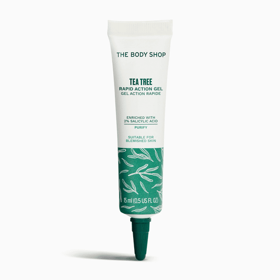 The Body Shop Tea Tree Rapid Action Gel, for Oily, Blemished Skin, Purifying, Vegan 0.5 Fl Oz