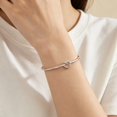 thumbnail image 4 of LALACE 18K Gold Plated Forever Love Knot Infinity Bangle Bracelets for Women , Adjustable Open Cuff Stackable Wrist Jewelry Ideal Birthday Anniversary Gift, 4 of 5