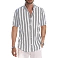 thumbnail image 6 of Toimothcn Men'S Polo Shirts Lapel Short Sleeve Casual Striped Polo Shirts Buttons Up Breathable Loose Fit Sports Shirts Suitable For Outdoor Sports, 6 of 6