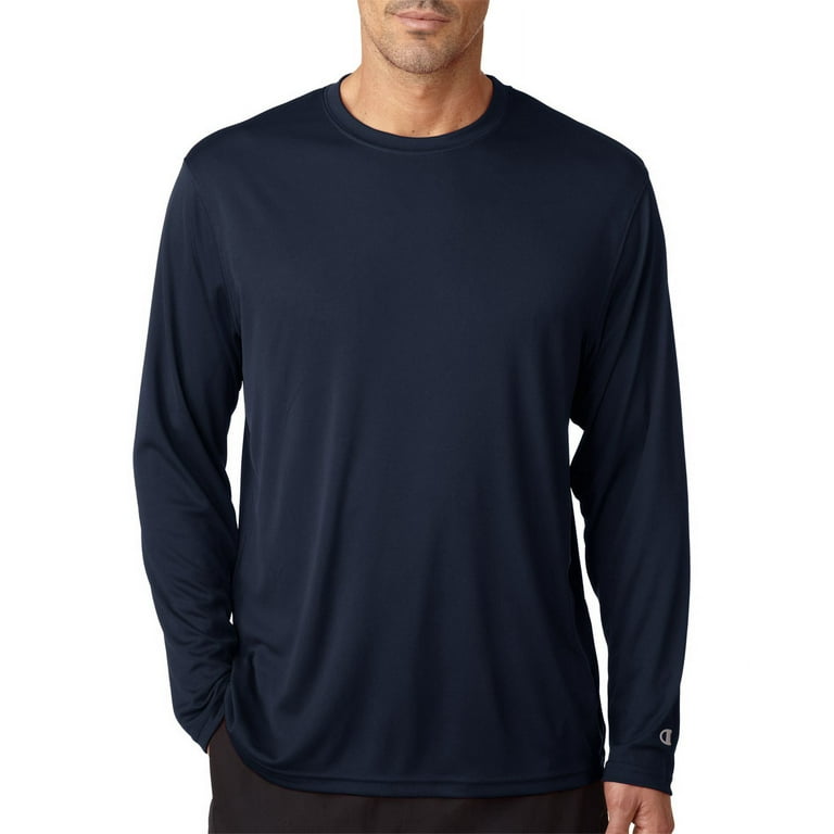 Champion Men s Double Dry Long Sleeve Interlock T Shirt CW26