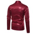 thumbnail image 4 of Men's Nightclub Fashion Sequin Sweater Unbuttoned Cardigan Long Sleeve Knit For Men, 4 of 4
