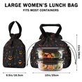 thumbnail image 5 of Halloween Glowing Pumpkins Pattern Drawstring Lunch Bag Women - Drawstring Lunch Bag Insulated for Work Office - Stain-Resistant Large Lunchbags for Women with Multi-Pockets, 5 of 6