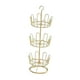 thumbnail image 1 of Zapatero giratorio multifuncional de gran capacidad, zapatero circular de pie Oro tres niveles, 1 of 9