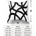 thumbnail image 6 of Black and White Pillow Covers 18x18 Set of 2 Boho Design Abstract Modern Art Line Minimalist Style Geometric Decorative Throw Pillows Bohemian Pillowcase Cotton Square Cushion Cover for Couch Sofa Bed, 6 of 6