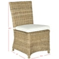 thumbnail image 4 of SAFAVIEH Sebesi Natural Cotton Solid Dining Parsons Chair, Natural (Set of 2), 4 of 10