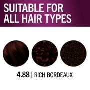 Schwarzkopf Keratin Hair Dye 4.8 Rich Bordeaux, Permanent Hair Color, 1 Use