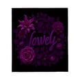 thumbnail image 2 of Durable Soft & Warm Flannel Blanket - Elegant Purple Floral Design Cozy for Sofa Travel Bed & Chair - Perfect for Comfort, 2 of 5