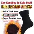 thumbnail image 2 of Busy Socks Men's Slipper Thermal Socks Extra Thick Crew Socks, Large,Black, 2 of 8