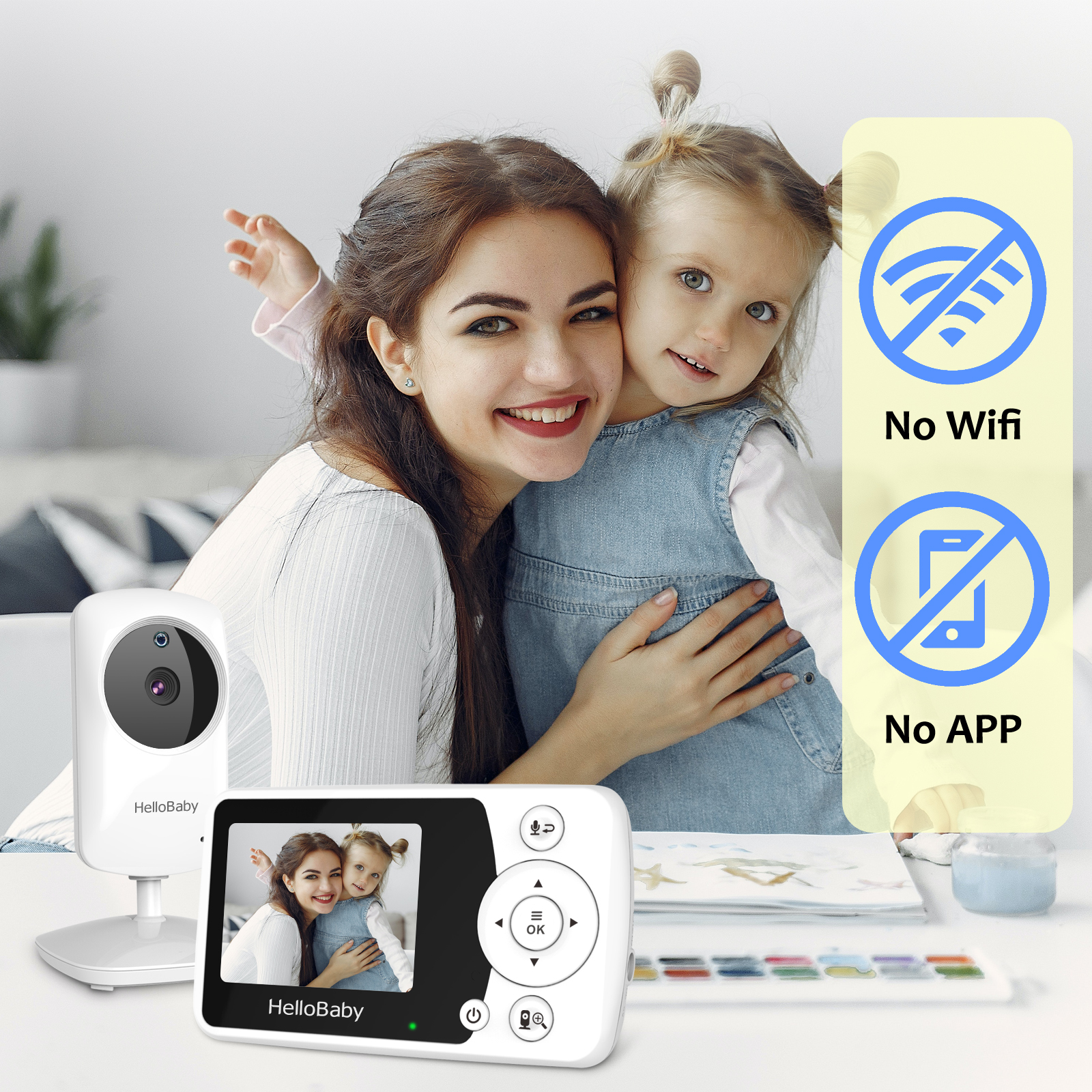 HelloBaby HB31 Video Baby Monitor with Night Vision photo 4