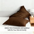 thumbnail image 5 of 2 Pack Queen Brushed Microfiber Pillow Shams with 2" Flange, Super Soft and Cozy, Wrinkle, Fade, Stain Resistant Sham, Coffee, 20x30 inches, 5 of 8