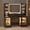 Black, variant on Afuhokles Makeup Vanity with Mirror and Lights, RGB Cabinets, Vanity Desk with 2 Glass Top Drawers and Power Outlet, White