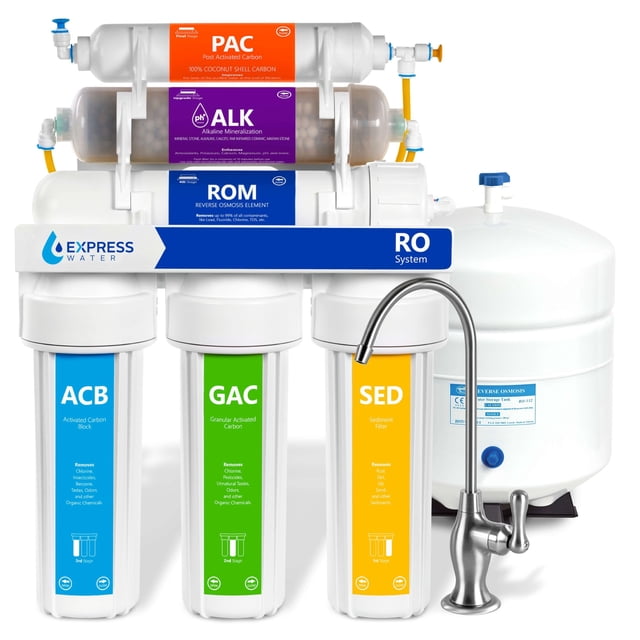 Express Water Système de Filtration d'Eau par Osmose Inverse, Filtration Multi-Étapes, Sans BPA