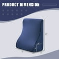 thumbnail image 4 of Costway Bed Wedge Pillow with Smooth Zipper Side Pockets Support for Back Navy, 4 of 6