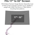thumbnail image 2 of TEMOGU-Pixio PS1S Wave Pink Single Monitor Arm Stand Desk Mount - Fits up to 32 inches Monitors and up to 19.8lbs. VESA Compatibility and Integrated Cable Management, 2 of 4