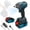 Red/Black, variant on YAHHU 21V Cordless Electric Impact Wrench, Brushless Motor High Torque Power Tool for Automotive & Construction, Bare Tool, 1/2 Inch Chuck, LED Light, Forward/Reverse Switch, Black